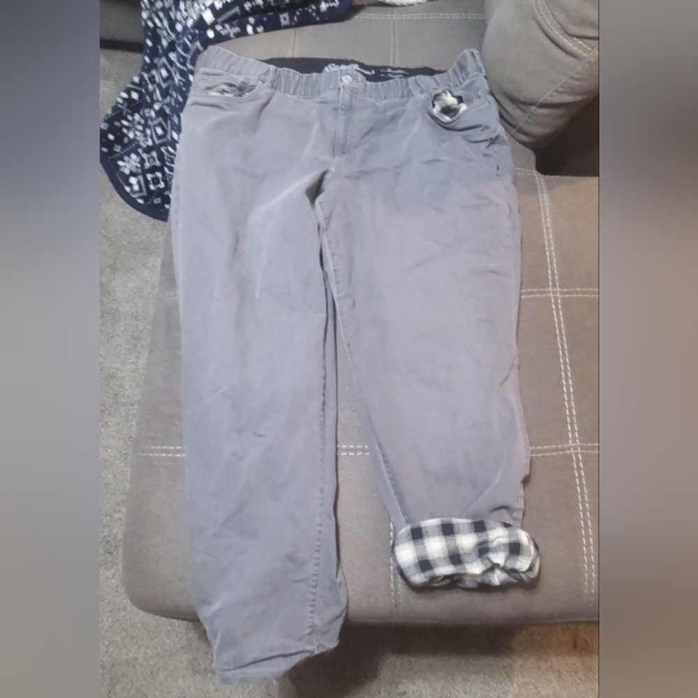 Eddie Bauer Flannel Lined Jeans (size 24W)